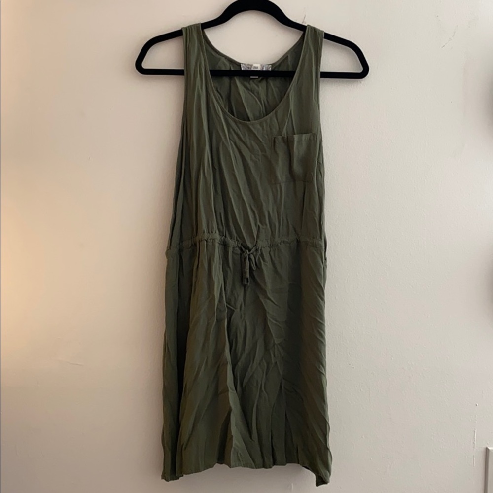 Olive green tank top dress